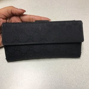 Authentic Black Gucci Wallet